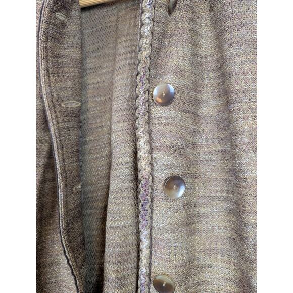 Vintage St John Santana Knit Sweater Jacket Green/Brown 14 - Picture 6 of 10